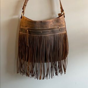 Børn distressed leather bag.